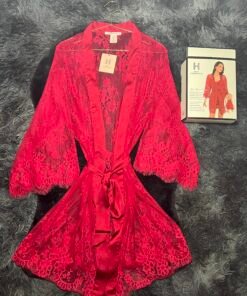 nuisette peignoir (Rouge)