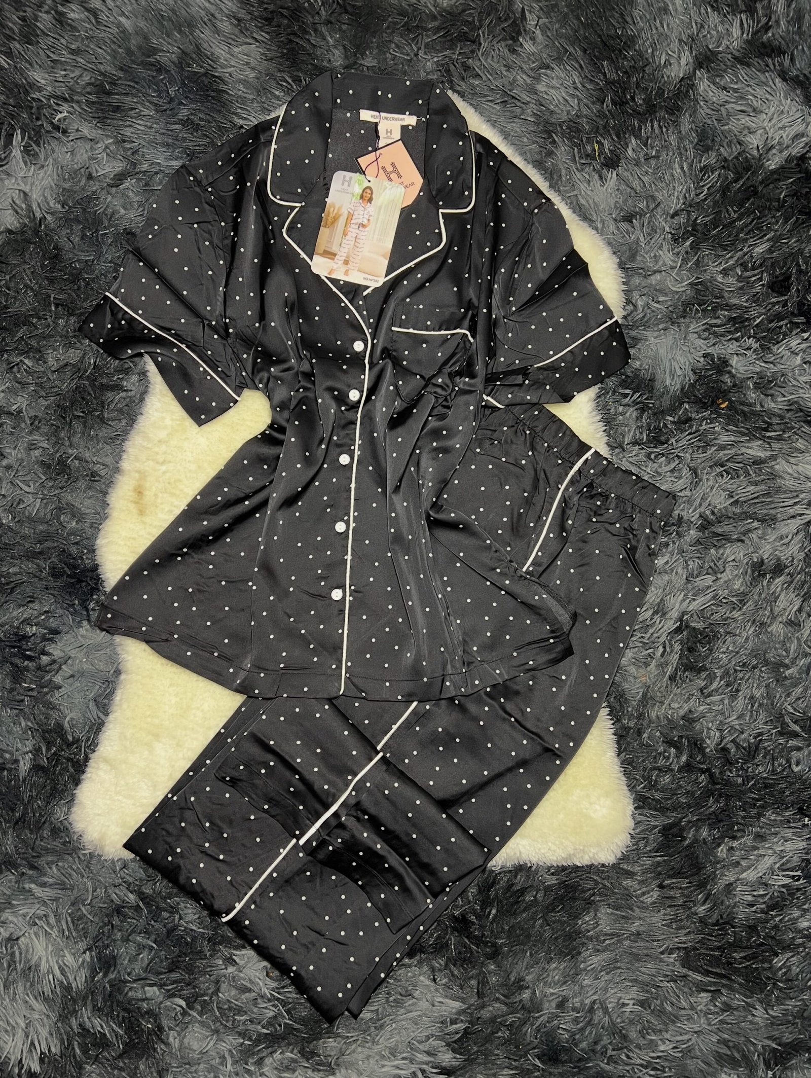 pyjama demi manche (noir)