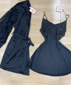 nuisette peignoir (noir)