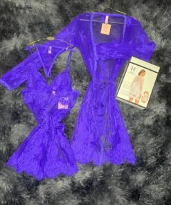 nuisette peignoir (violet)