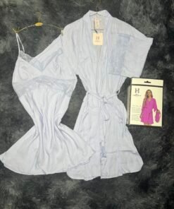 nuisette peignoir (bleu)