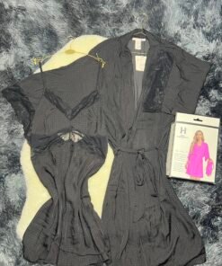 nuisette peignoir (noir)