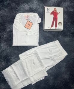 pyjama demi manche (blanc)