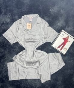 pyjama demi manche (gris)