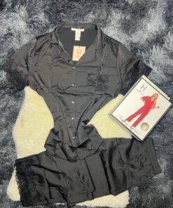 pyjama demi manche (noir)