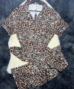 pyjama demi manche (léopard)