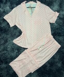 pyjama demi manche (rose)