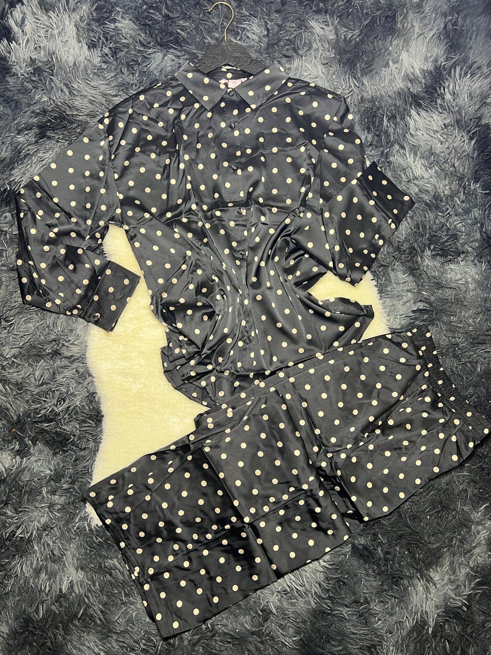 pyjama manch long (noir)