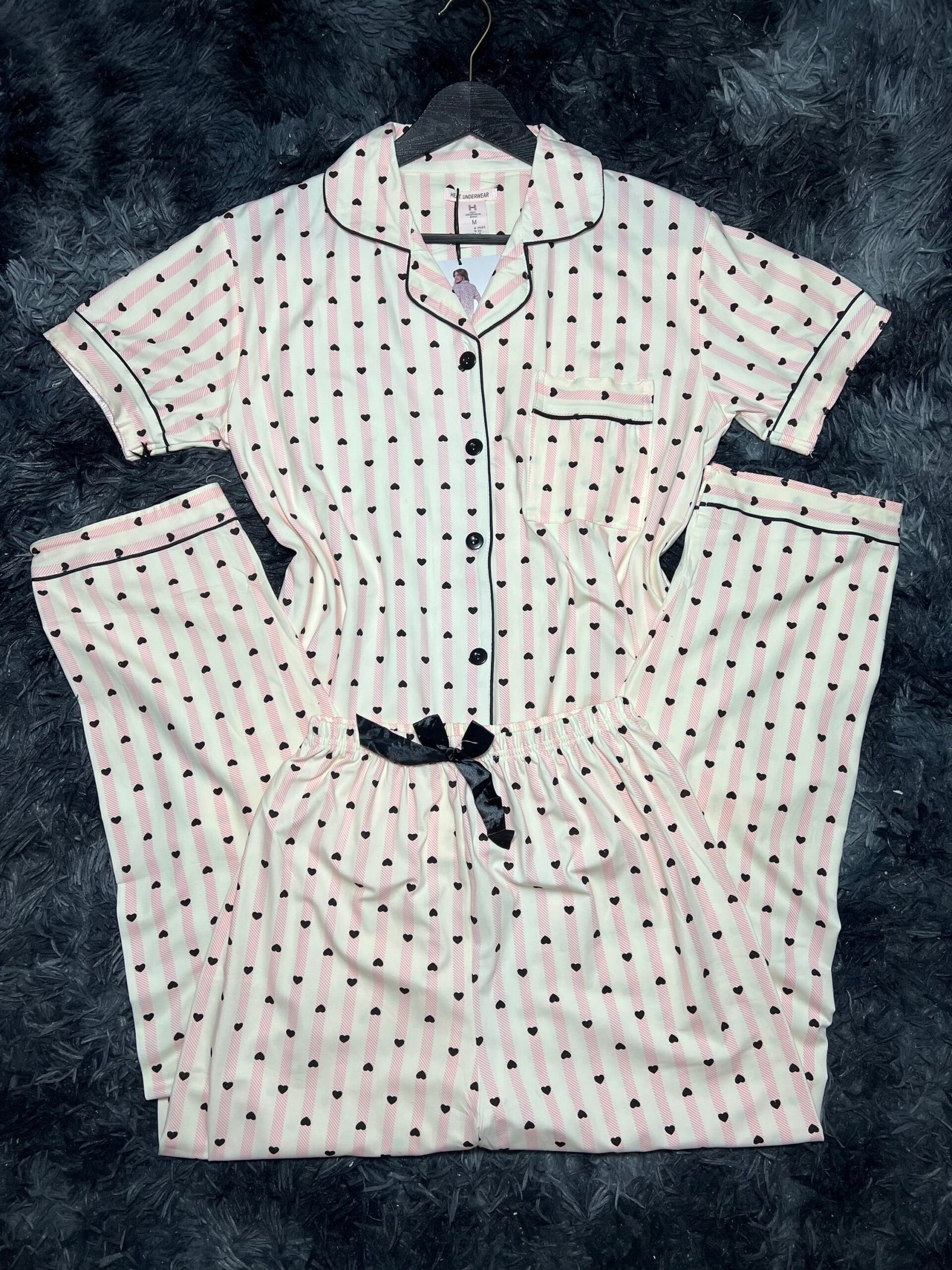 pyjama demi manche (rose)