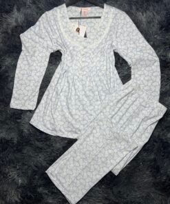 pyjama mache long (bleu)