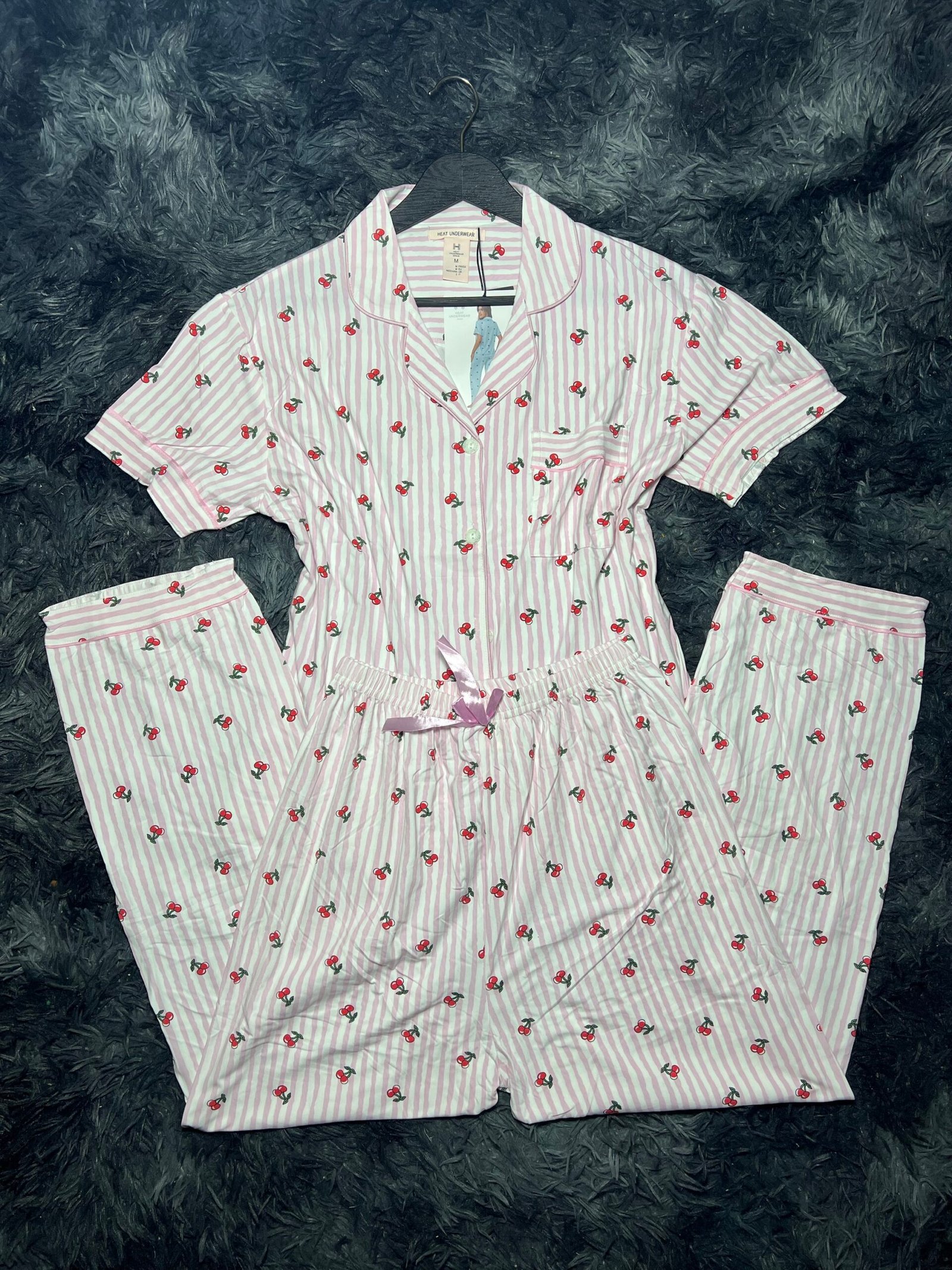 pyjama demi manche (violet cerise)