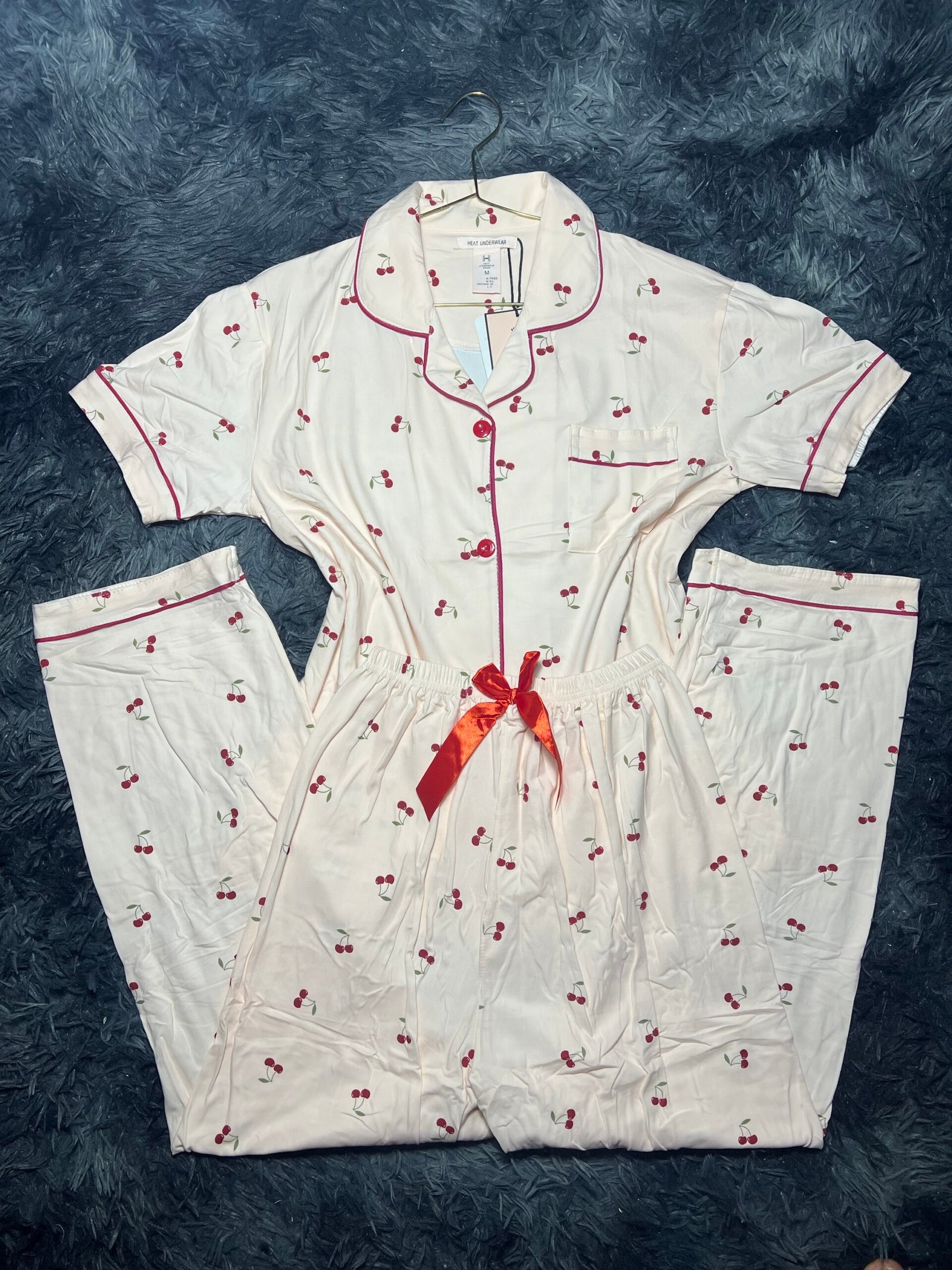 pyjama demi manche (cerise)