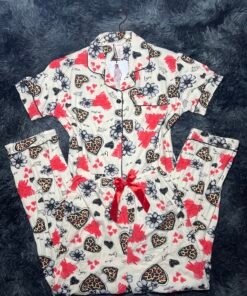 pyjama demi manche (rouge 2)