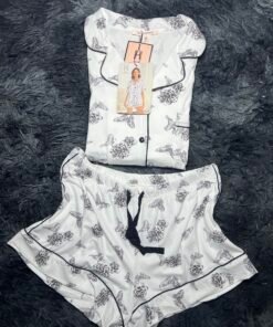 pyjama short coton (blanc)