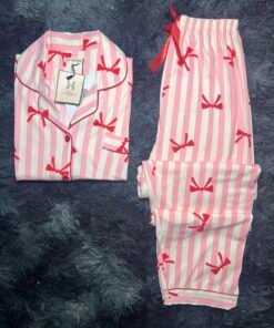 pyjama demi manche (rose 2)