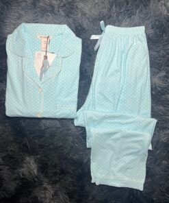 pyjama demi manche (bleu ciel)