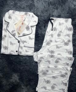 pyjama demi manche (blanc papillon) (Copie)