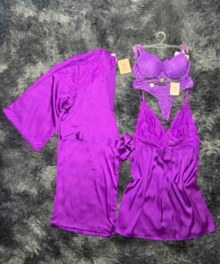 nuisette peignoir H (violet)