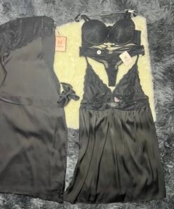 nuisette peignoir H (noir)