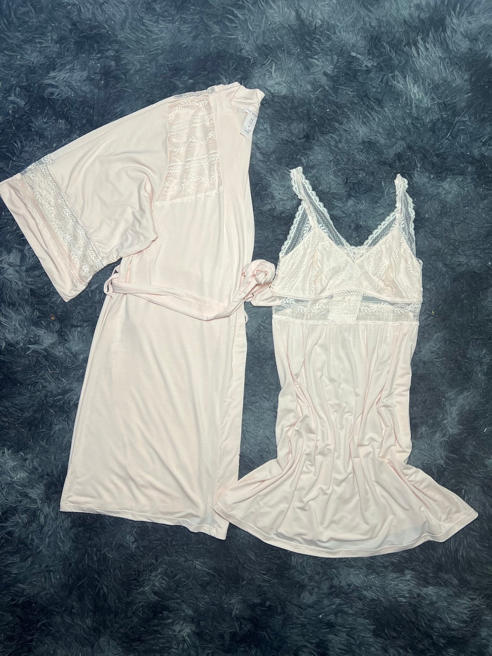 Nuisette peignoir en coton (Rose claire) – Image 5