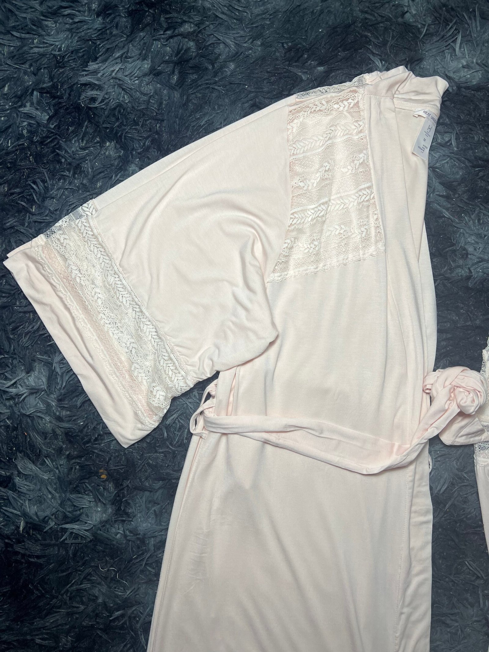 Nuisette peignoir en coton (Rose claire) – Image 4