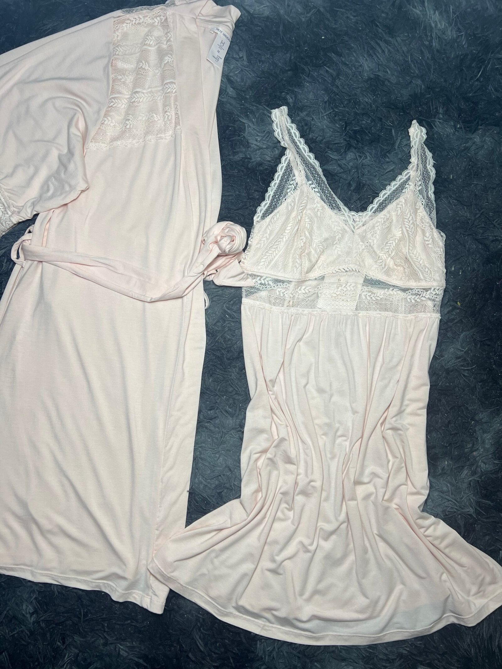 Nuisette peignoir en coton (Rose claire)