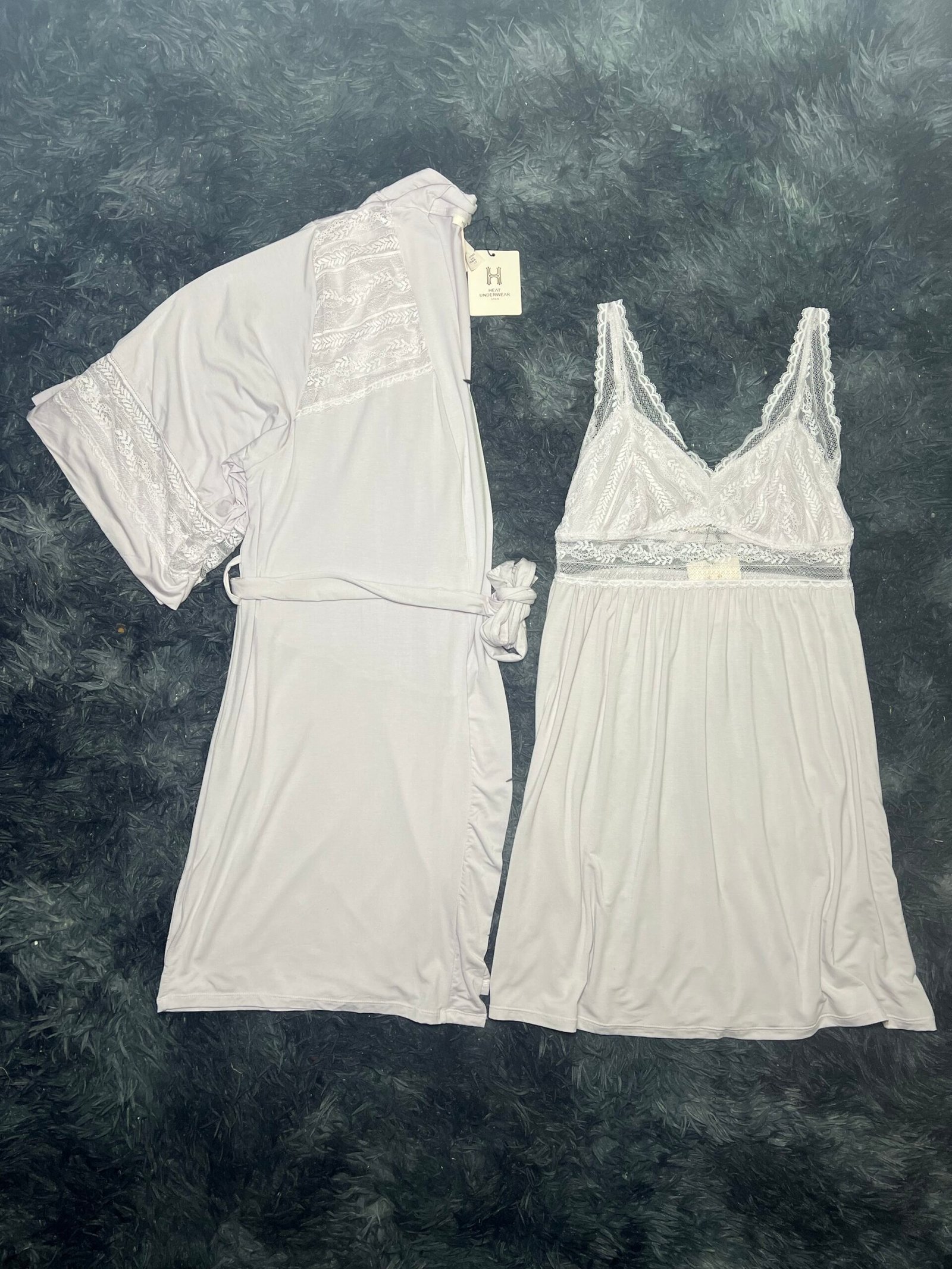 Nuisette peignoir en coton (violet claire) – Image 6