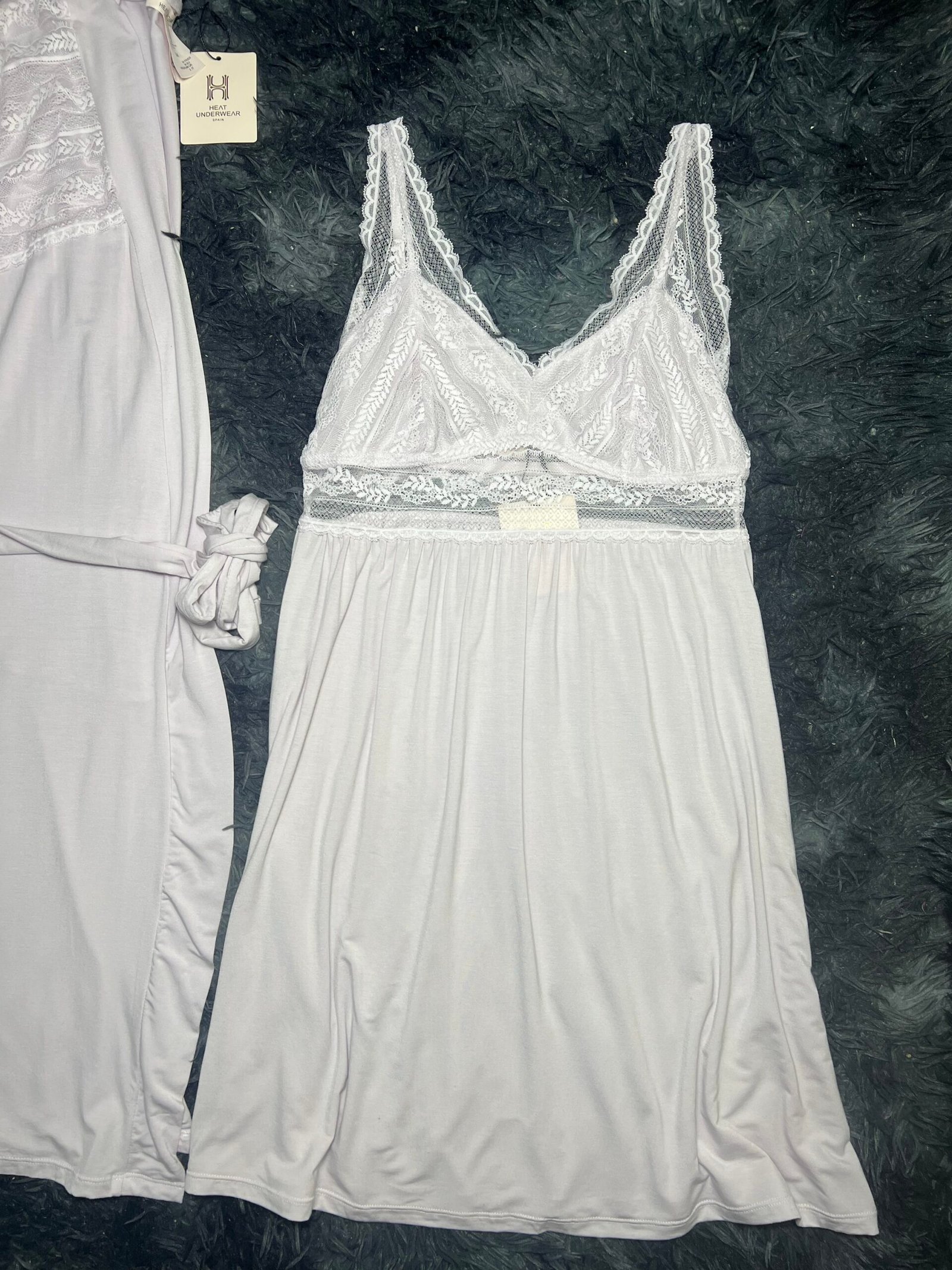 Nuisette peignoir en coton (violet claire) – Image 3