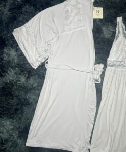 Nuisette peignoir en coton (violet claire)