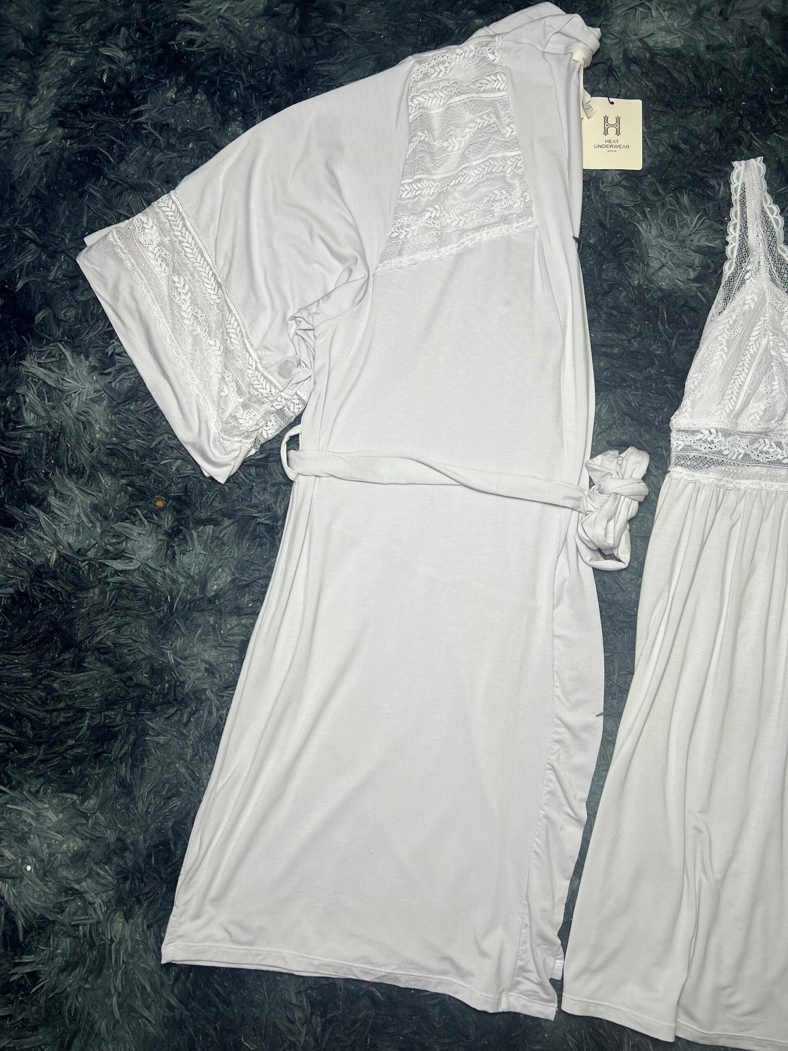 Nuisette peignoir en coton (violet claire)