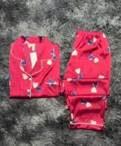 pyjama demi manche (Rouge)