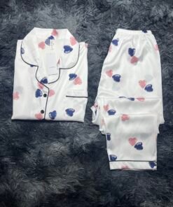 pyjama demi manche (Blanc)