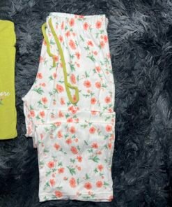 pyjama coton caress vert
