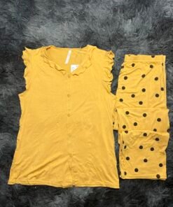 pyjama carass son mache jaune